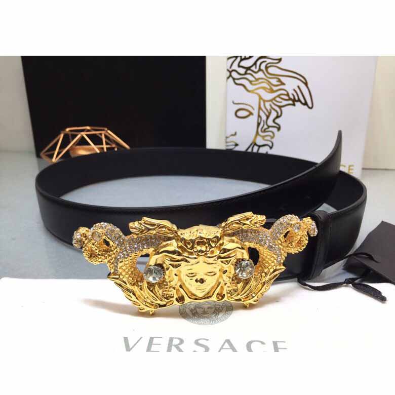 Versace Medusa Head Leather Belt - FashionPlug