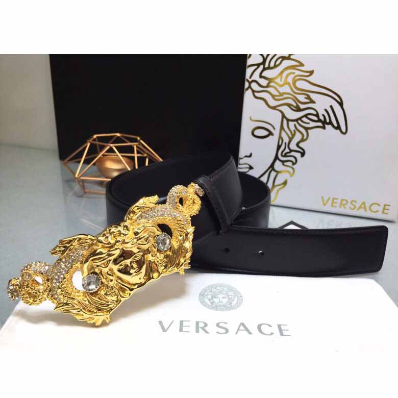 Versace Medusa Head Leather Belt - FashionPlug
