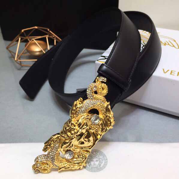 Versace Medusa Head Leather Belt - FashionPlug