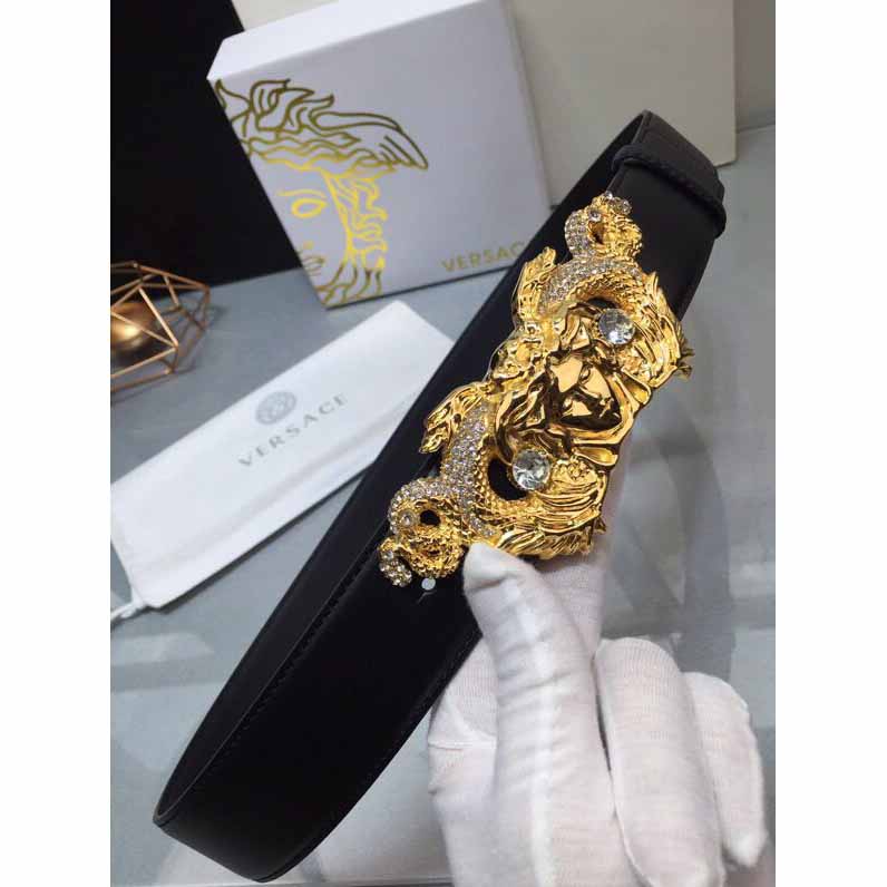 Versace Medusa Head Leather Belt - FashionPlug