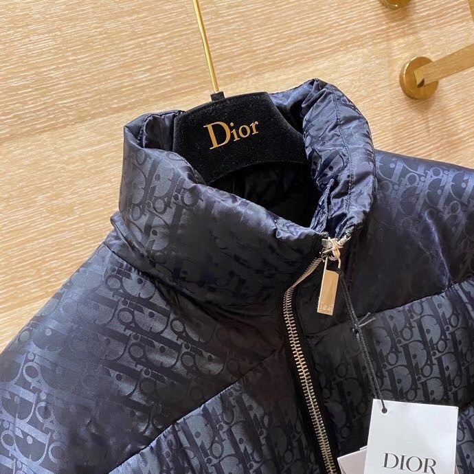 Dior Oblique Print Down Puffer Jacket - FashionPlug