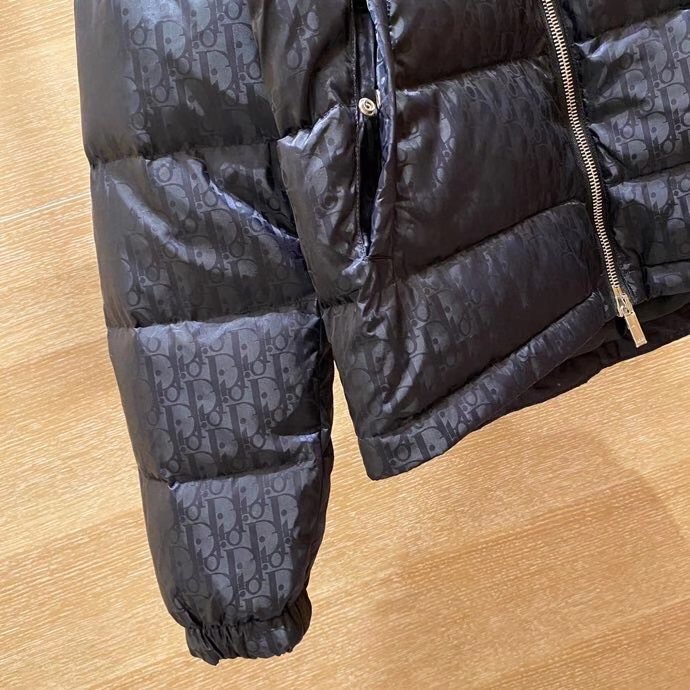 Dior Oblique Print Down Puffer Jacket - FashionPlug