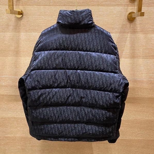 Dior Oblique Print Down Puffer Jacket - FashionPlug