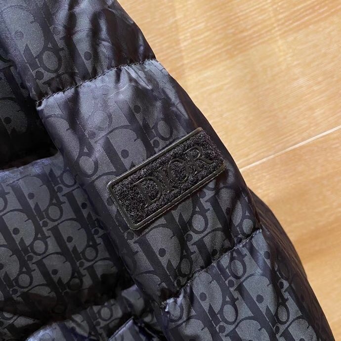 Dior Oblique Print Down Puffer Jacket - FashionPlug