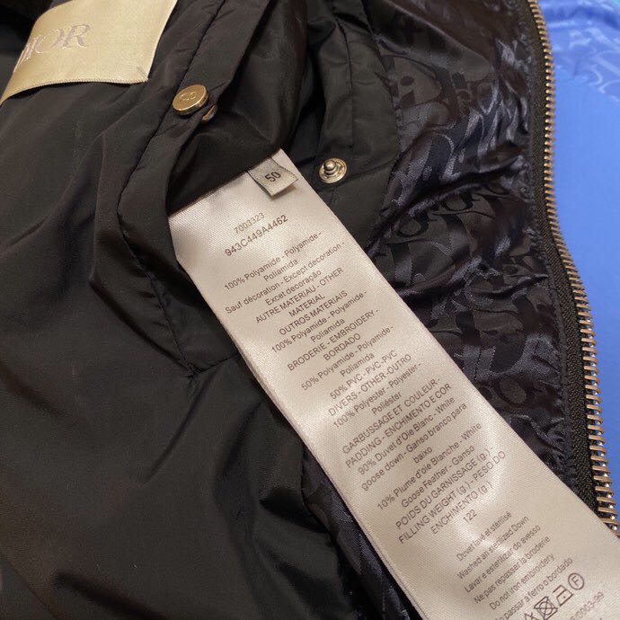 Dior Oblique Sleeveless Down Jacket In Blue - FashionPlug