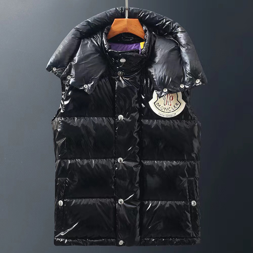 Moncler Black Down Ghany Vest - FashionPlug