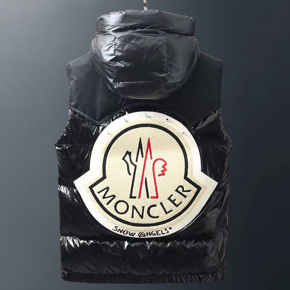 Moncler Black Down Ghany Vest - FashionPlug