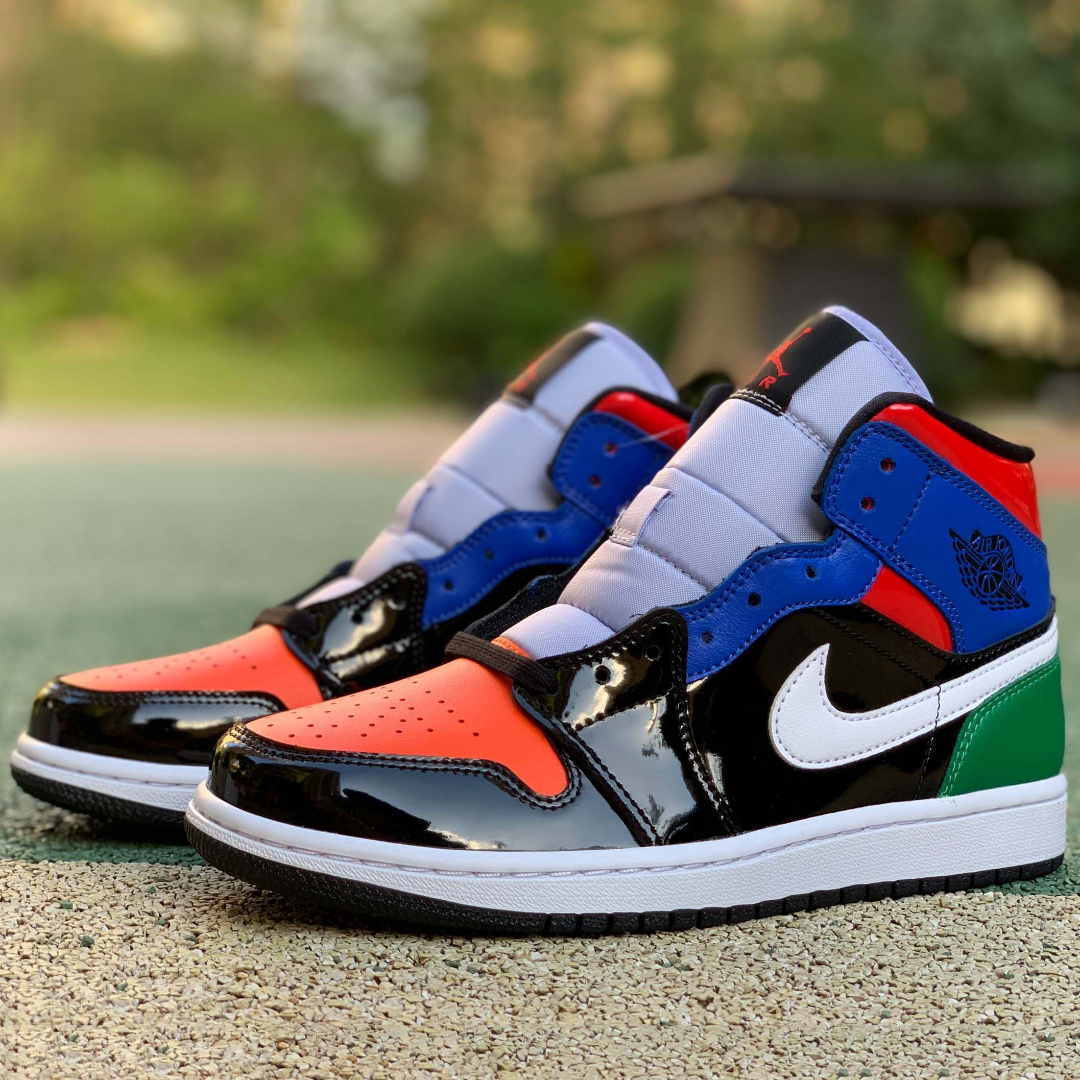 Jordan Air 1 Mid SE “Multicolor Patent” - FashionPlug
