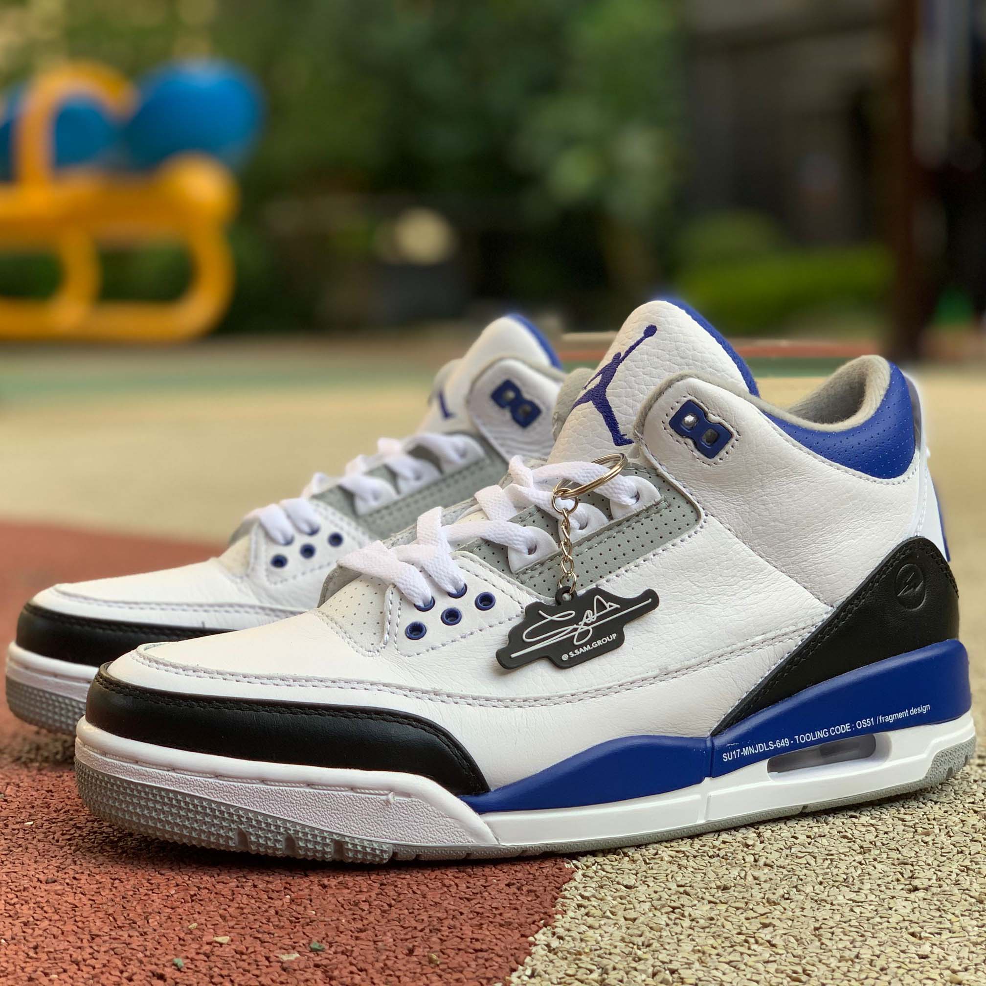 Jordan  Fragment X Air 3 White/Royal Blue-Black DA3595-040 - FashionPlug