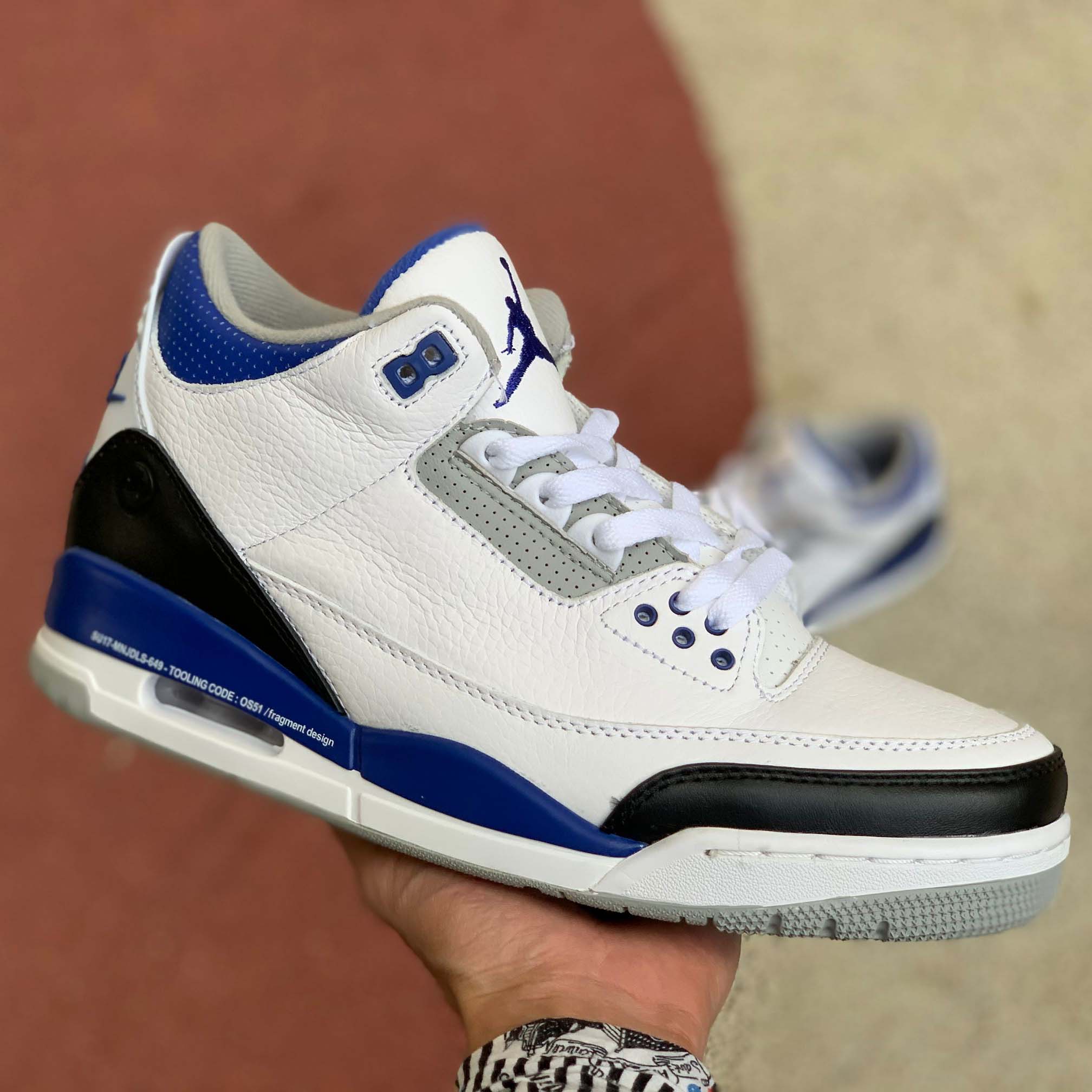 Jordan  Fragment X Air 3 White/Royal Blue-Black DA3595-040 - FashionPlug