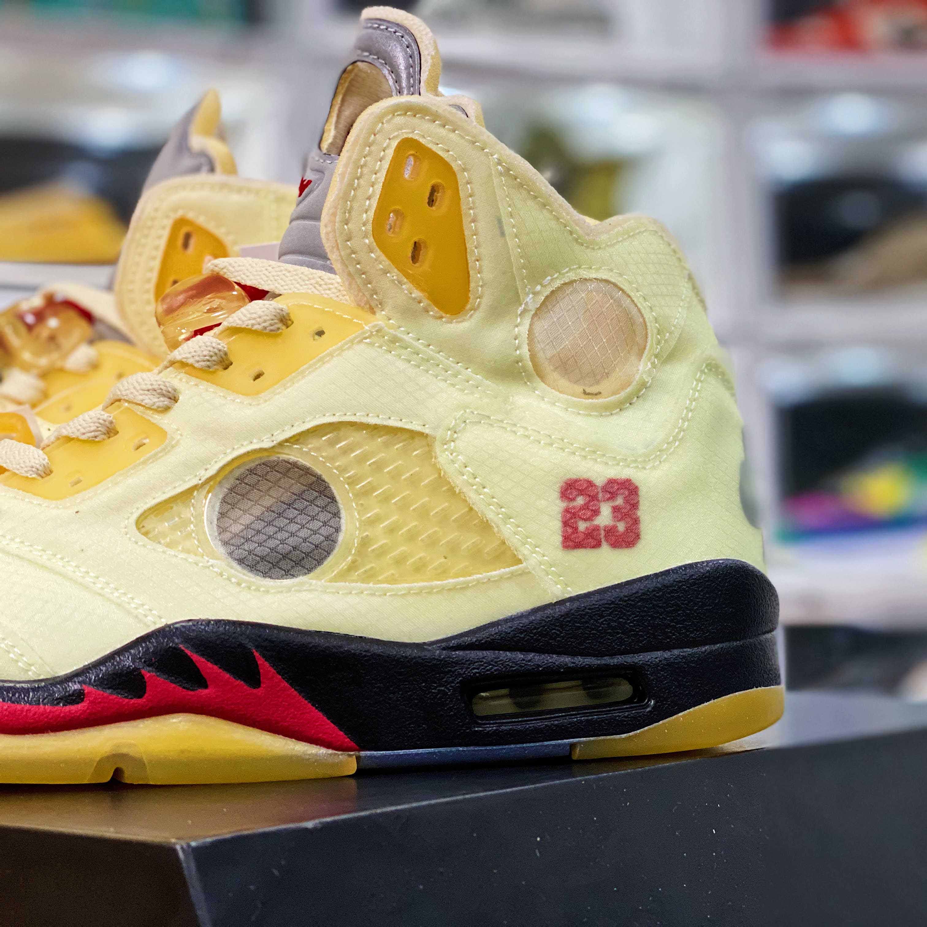 Jordan Air Retro 5 Sail OW DH8565-100 - FashionPlug