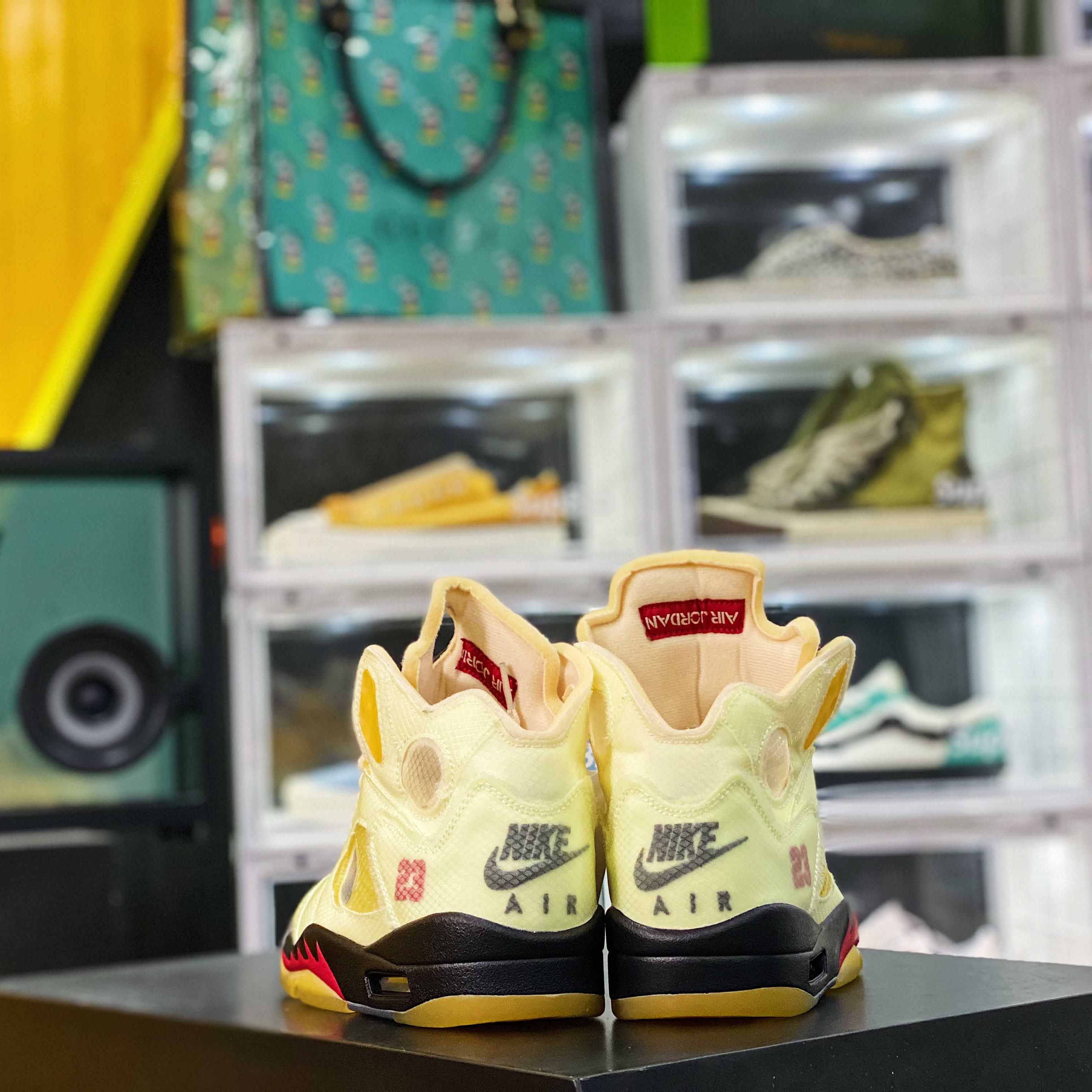 Jordan Air Retro 5 Sail OW DH8565-100 - FashionPlug
