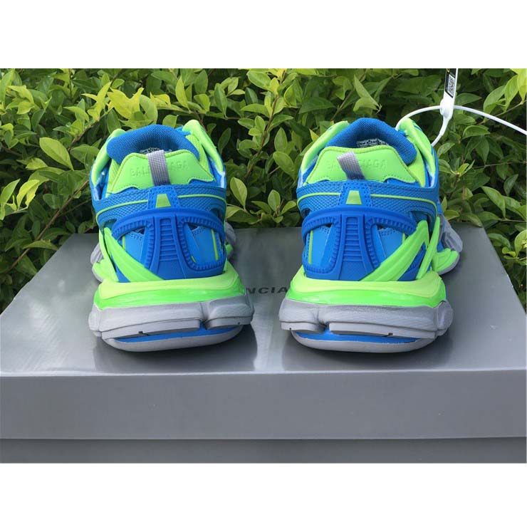 Balenciaga Blue & Green Track.2 Sneakers - FashionPlug