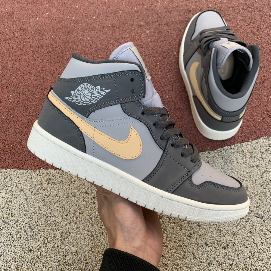 Jordan Air 1 Mid Iron Grey/White Onyx BQ6472 020 - FashionPlug