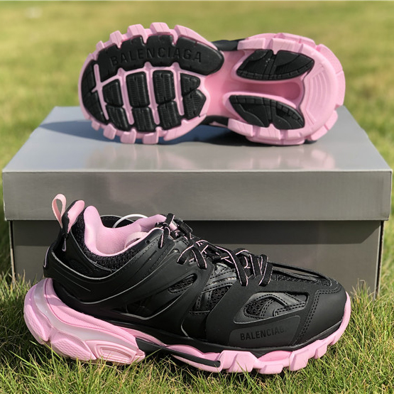 Track Sneakers "Black/Pink"  - FashionPlug