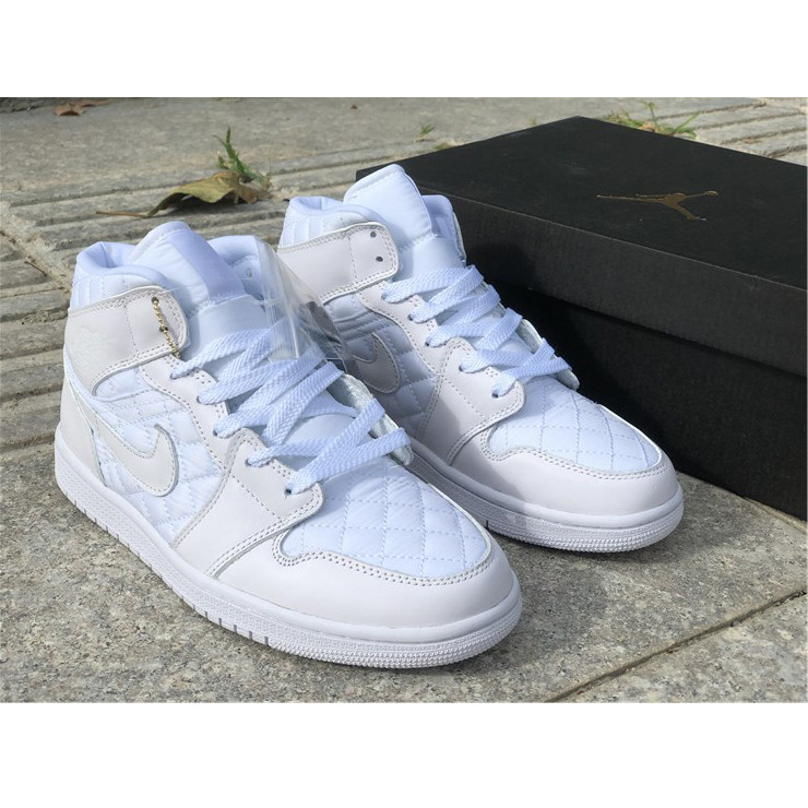 Jordan Air 1 Mid White Quilted DB6078-100 - FashionPlug