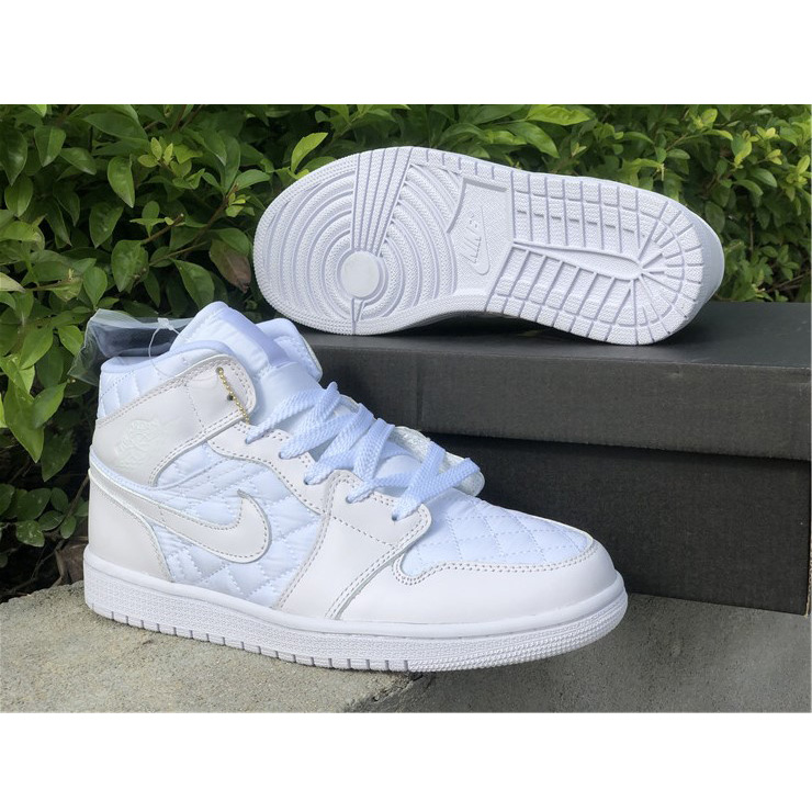 Jordan Air 1 Mid White Quilted DB6078-100 - FashionPlug