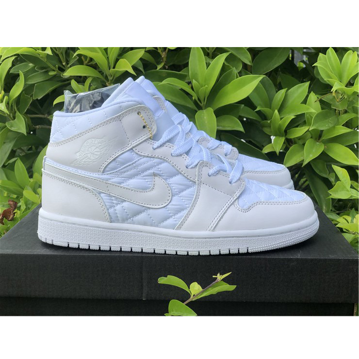 Jordan Air 1 Mid White Quilted DB6078-100 - FashionPlug