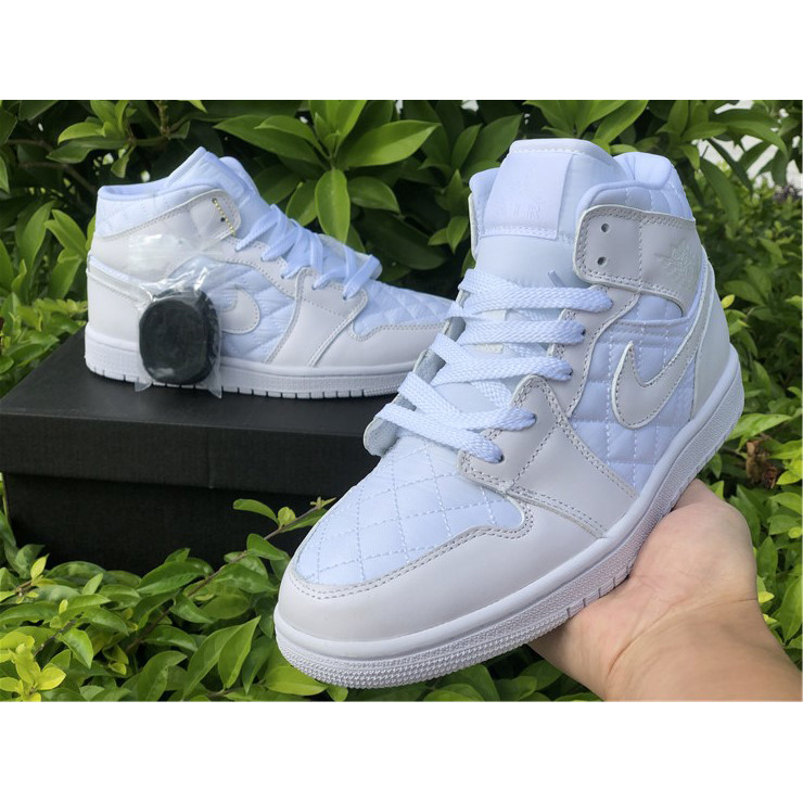 Jordan Air 1 Mid White Quilted DB6078-100 - FashionPlug
