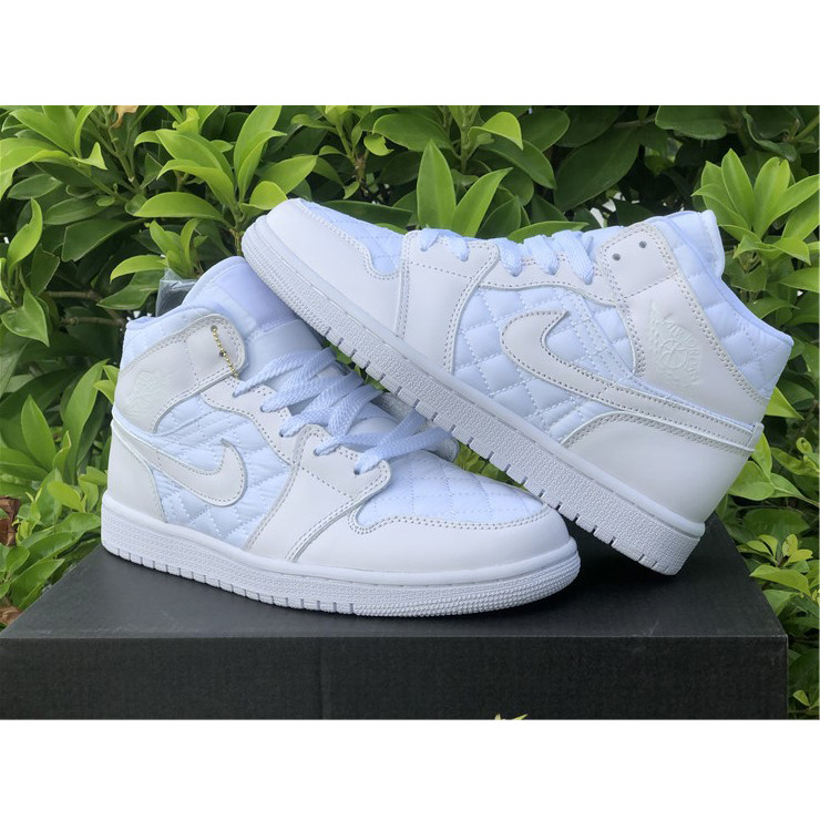 Jordan Air 1 Mid White Quilted DB6078-100 - FashionPlug