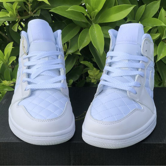 Jordan Air 1 Mid White Quilted DB6078-100 - FashionPlug