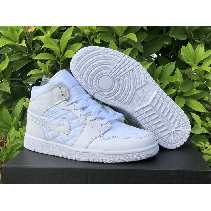 Jordan Air 1 Mid White Quilted DB6078-100 - FashionPlug