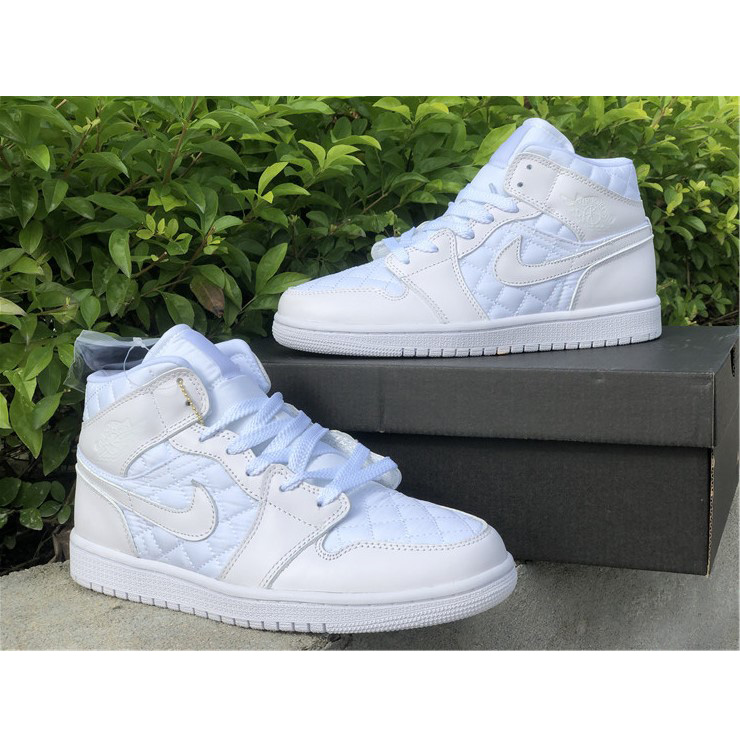Jordan Air 1 Mid White Quilted DB6078-100 - FashionPlug