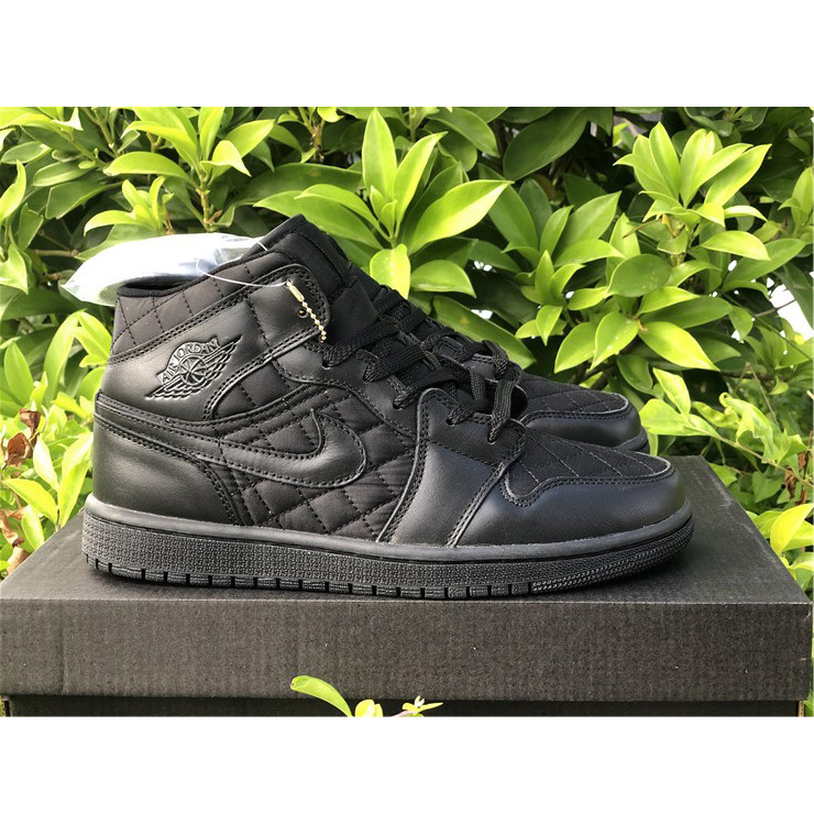 Jordan Air 1 Mid Black Quilted DB6078-001 - FashionPlug