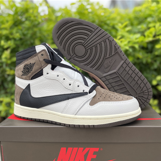 Jordan Travis Scott Air 1 Mocha CD4487-100 - FashionPlug
