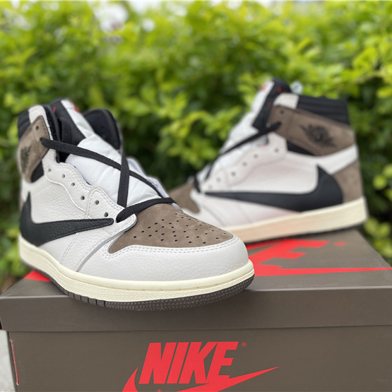 Jordan Travis Scott Air 1 Mocha CD4487-100 - FashionPlug