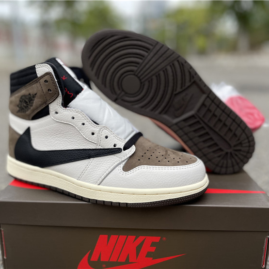 Jordan Travis Scott Air 1 Mocha CD4487-100 - FashionPlug