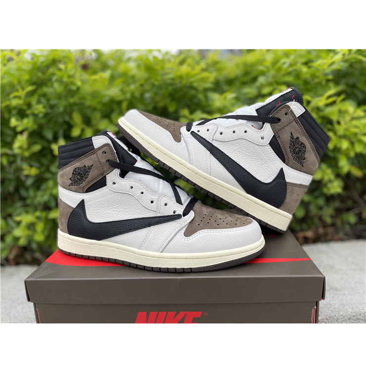 Jordan Travis Scott Air 1 Mocha CD4487-100 - FashionPlug