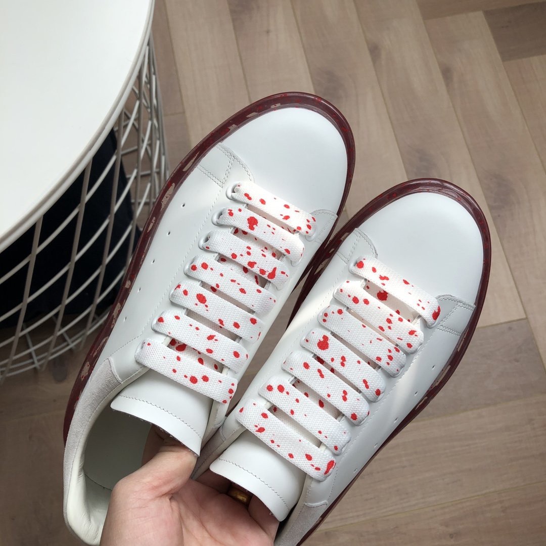 Alexander Mqueen Air Platform Leather Sneakers - FashionPlug