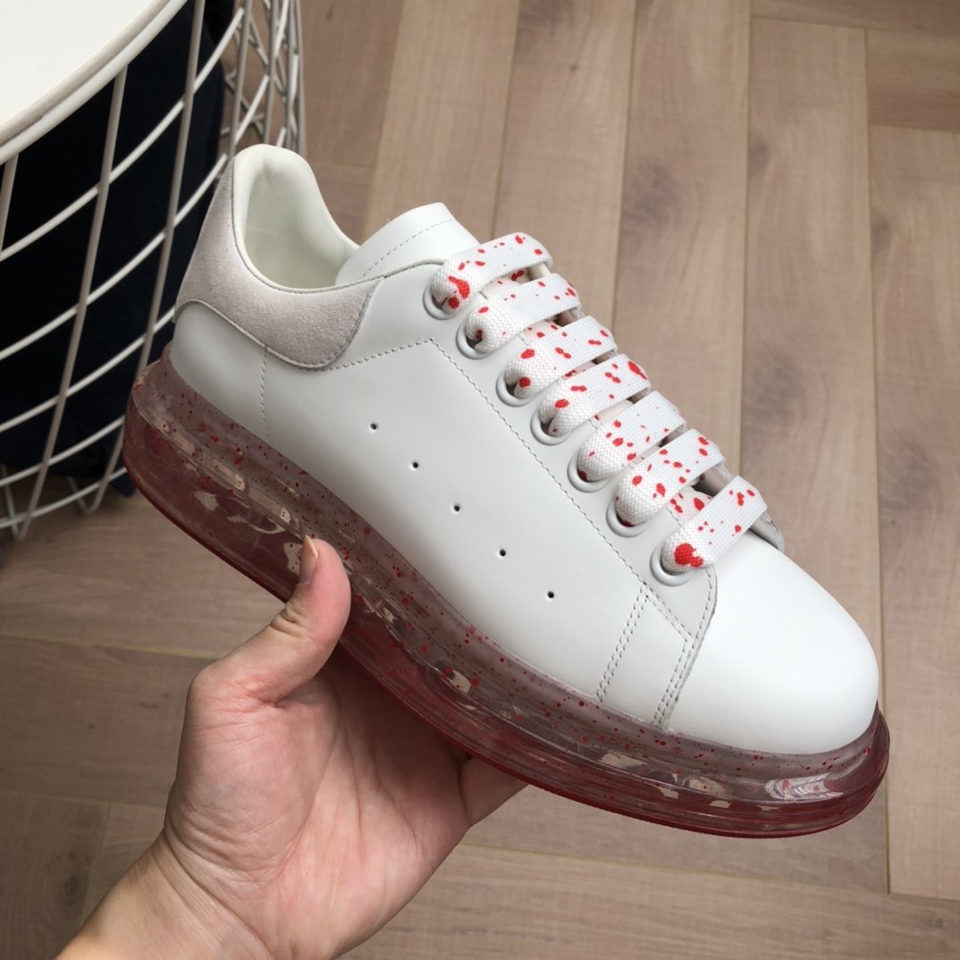 Alexander Mqueen Air Platform Leather Sneakers - FashionPlug