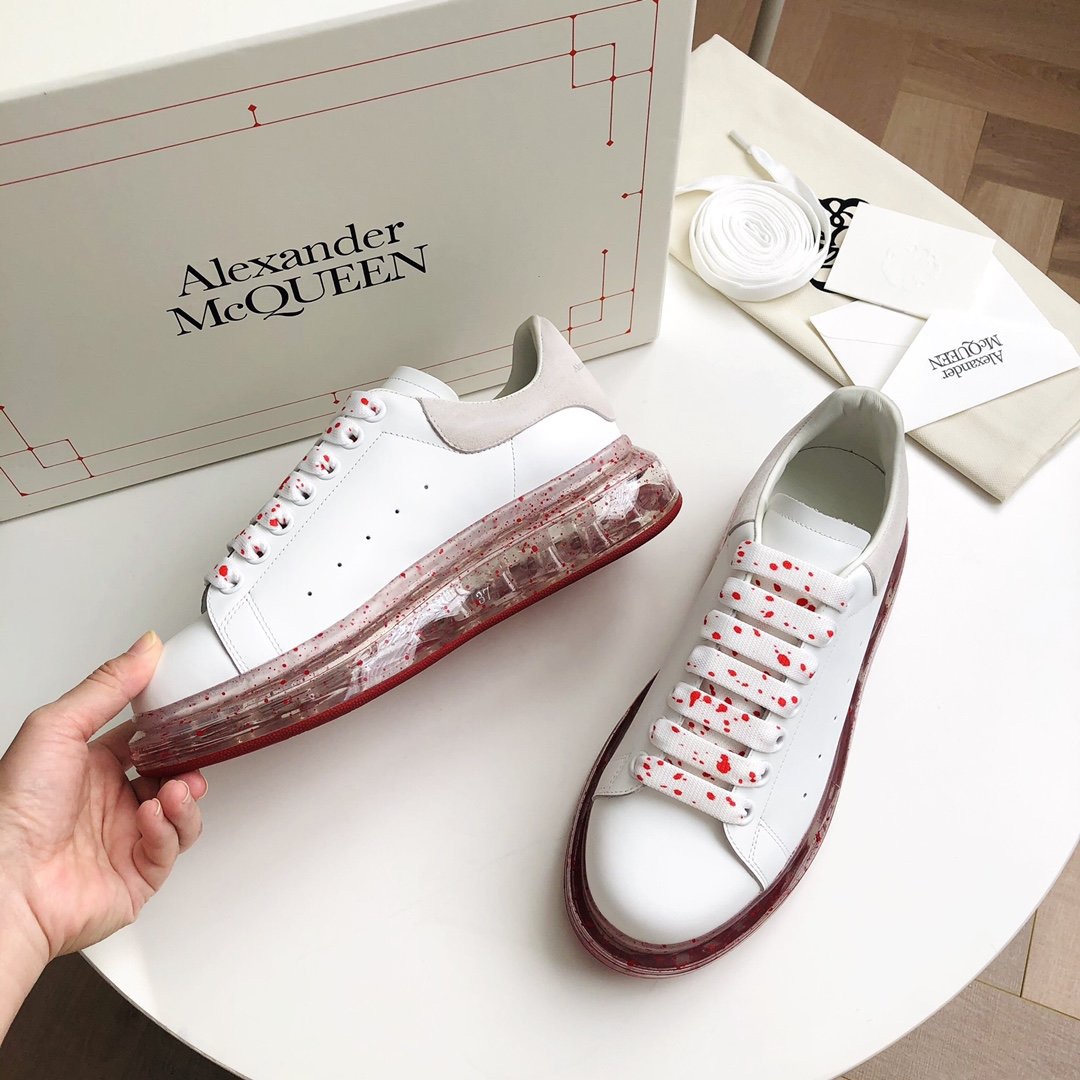 Alexander Mqueen Air Platform Leather Sneakers - FashionPlug