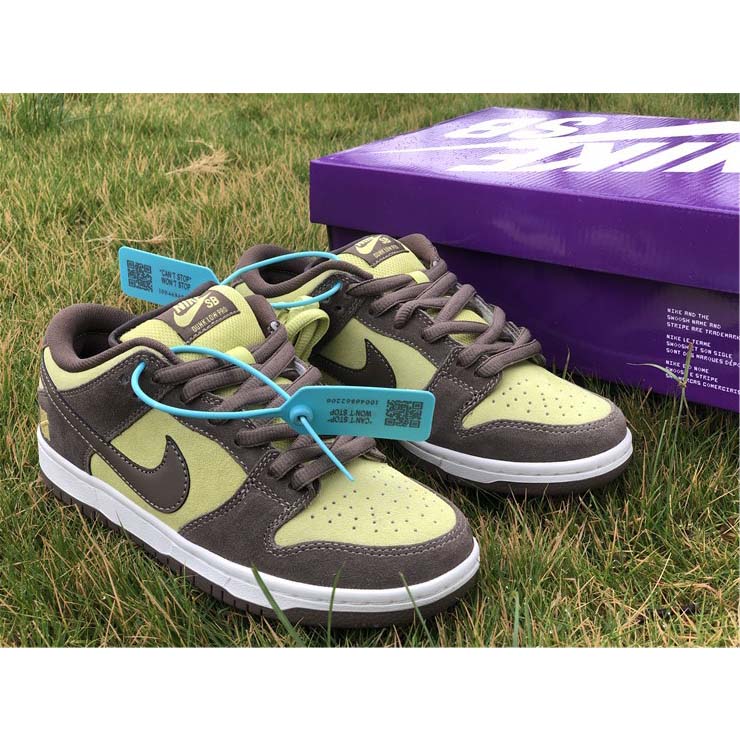 Nike  SB Dunk Low Pro Dark Brown Light Yellow Shoes - FashionPlug