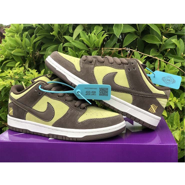 Nike  SB Dunk Low Pro Dark Brown Light Yellow Shoes - FashionPlug