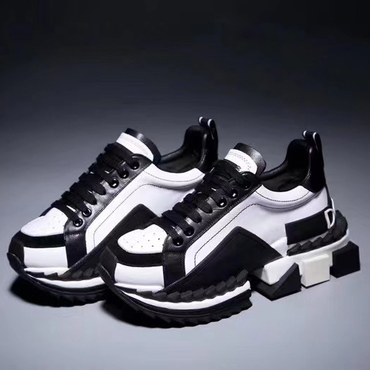 Dolce & Gabbana Super King Two Color Leather Sneakers - FashionPlug
