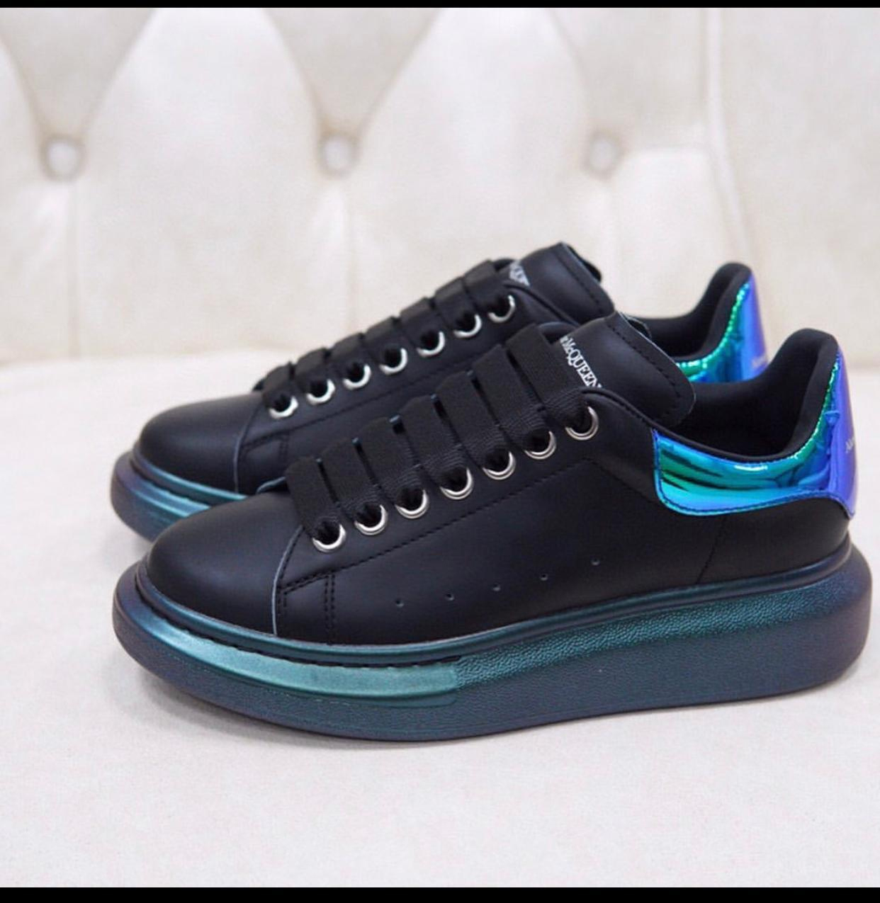Alexander Mqueen Air Platform Leather Sneakers - FashionPlug