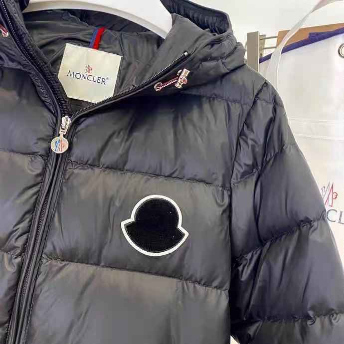 Moncler Logo Print Down Jacket  - FashionPlug