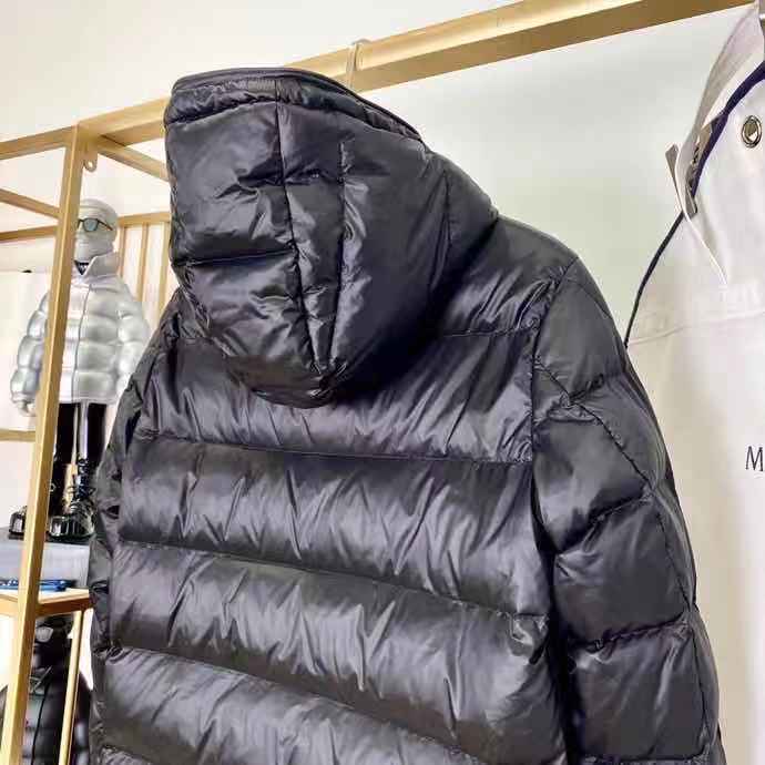 Moncler Logo Print Down Jacket  - FashionPlug