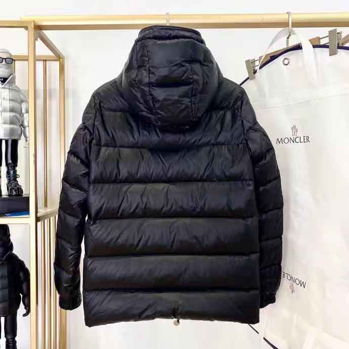 Moncler Logo Print Down Jacket  - FashionPlug