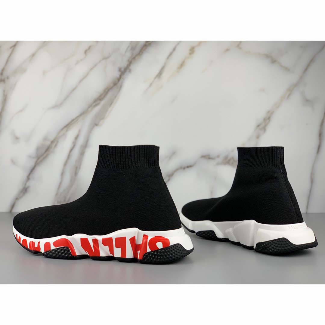 Balenciaga Speed Sneakers Black - FashionPlug