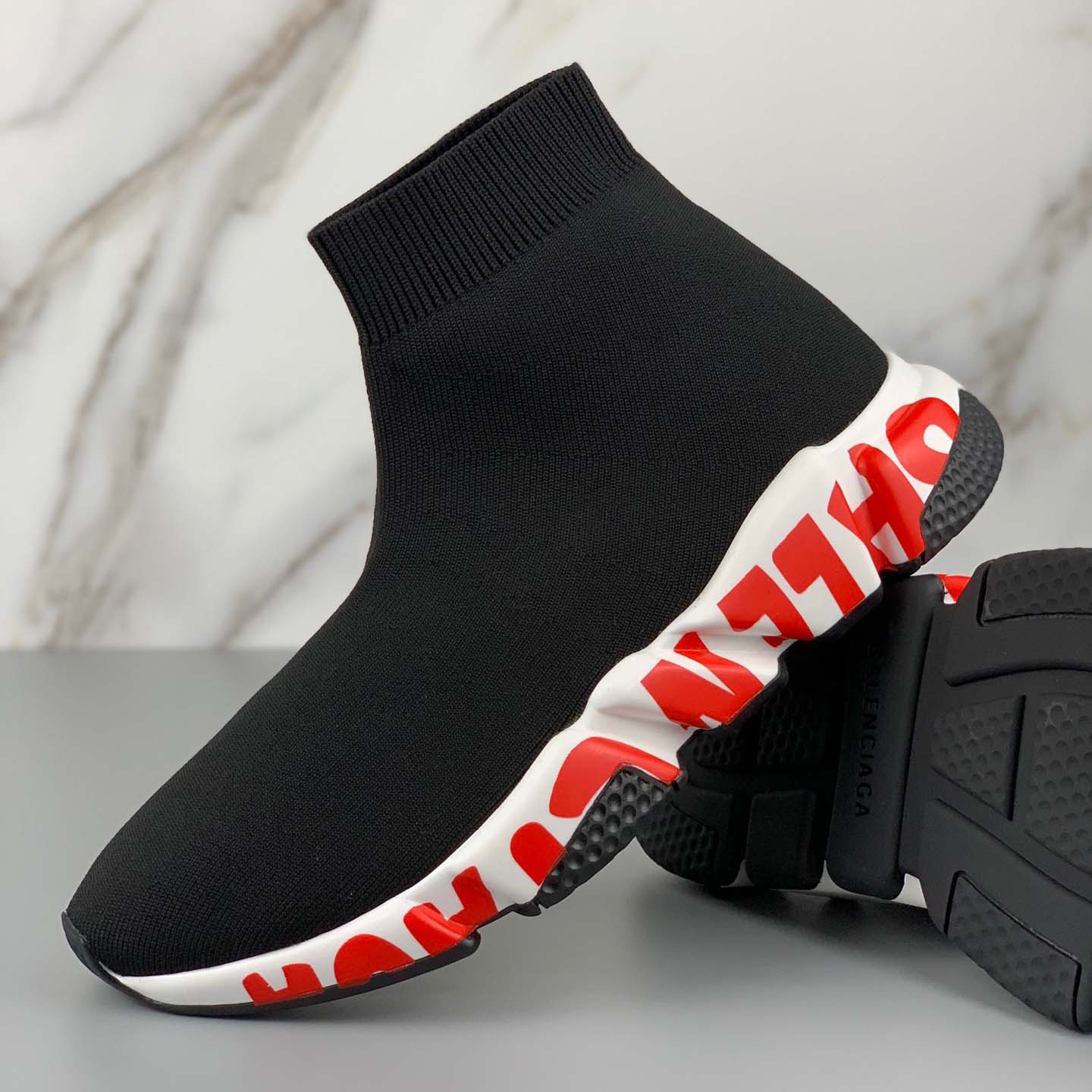 Balenciaga Speed Sneakers Black - FashionPlug