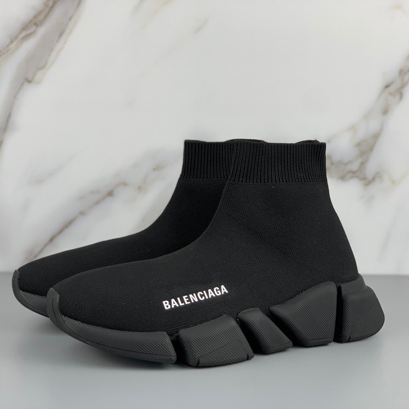 Balenciaga Black Speed.2 Lt Knit Sole - FashionPlug