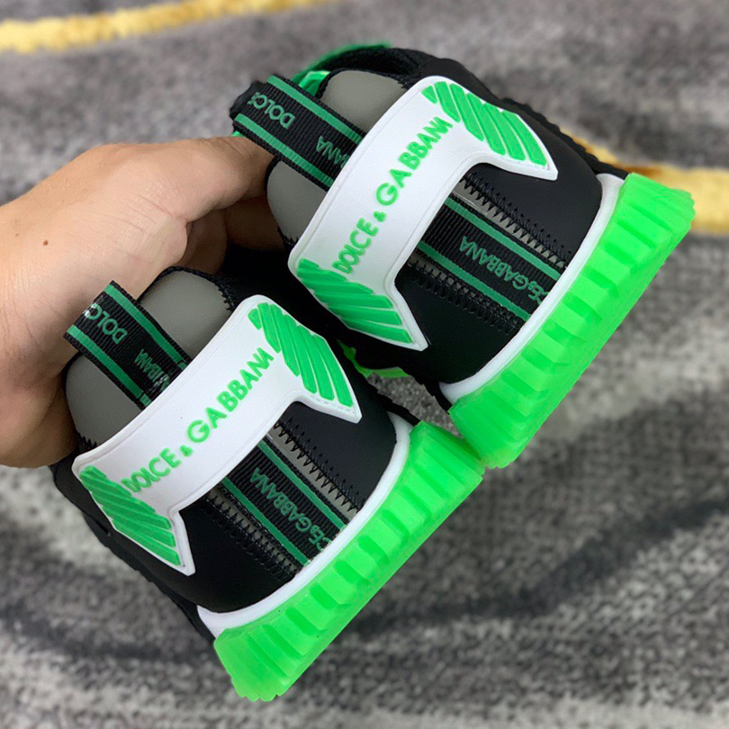 Dolce & Gabbana Black & Green NS1 Slip-on Sneakers - FashionPlug