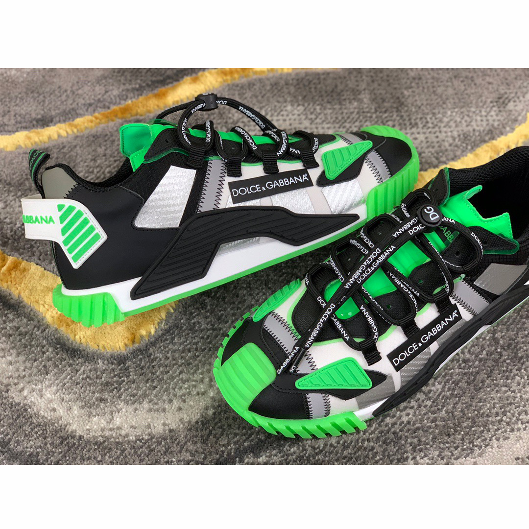 Dolce & Gabbana Black & Green NS1 Slip-on Sneakers - FashionPlug