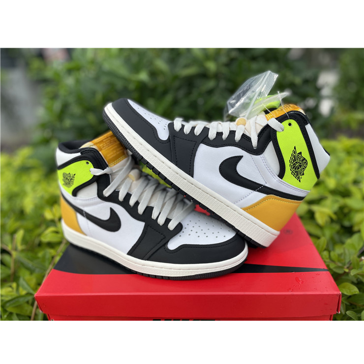 Jordan Air 1 High OG Volt Gold Sail 555088-118 - FashionPlug