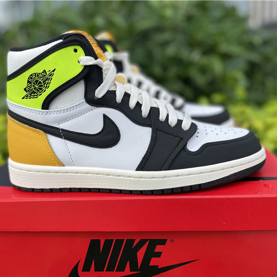 Jordan Air 1 High OG Volt Gold Sail 555088-118 - FashionPlug