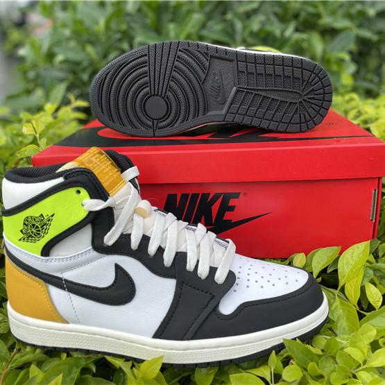 Jordan Air 1 High OG Volt Gold Sail 555088-118 - FashionPlug